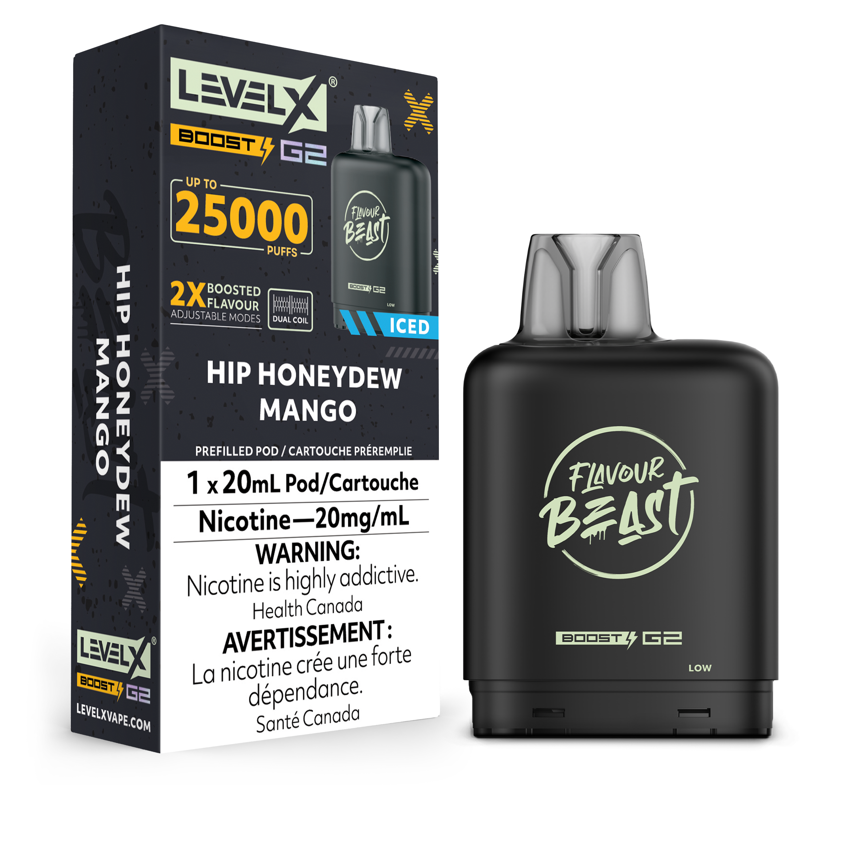 Level X Boost disposable vape pod with sleek modern design