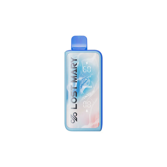 Lost Mary MT50K Turbo Bomb Blue Razz disposable vape with 50,000 puffs and sleek design