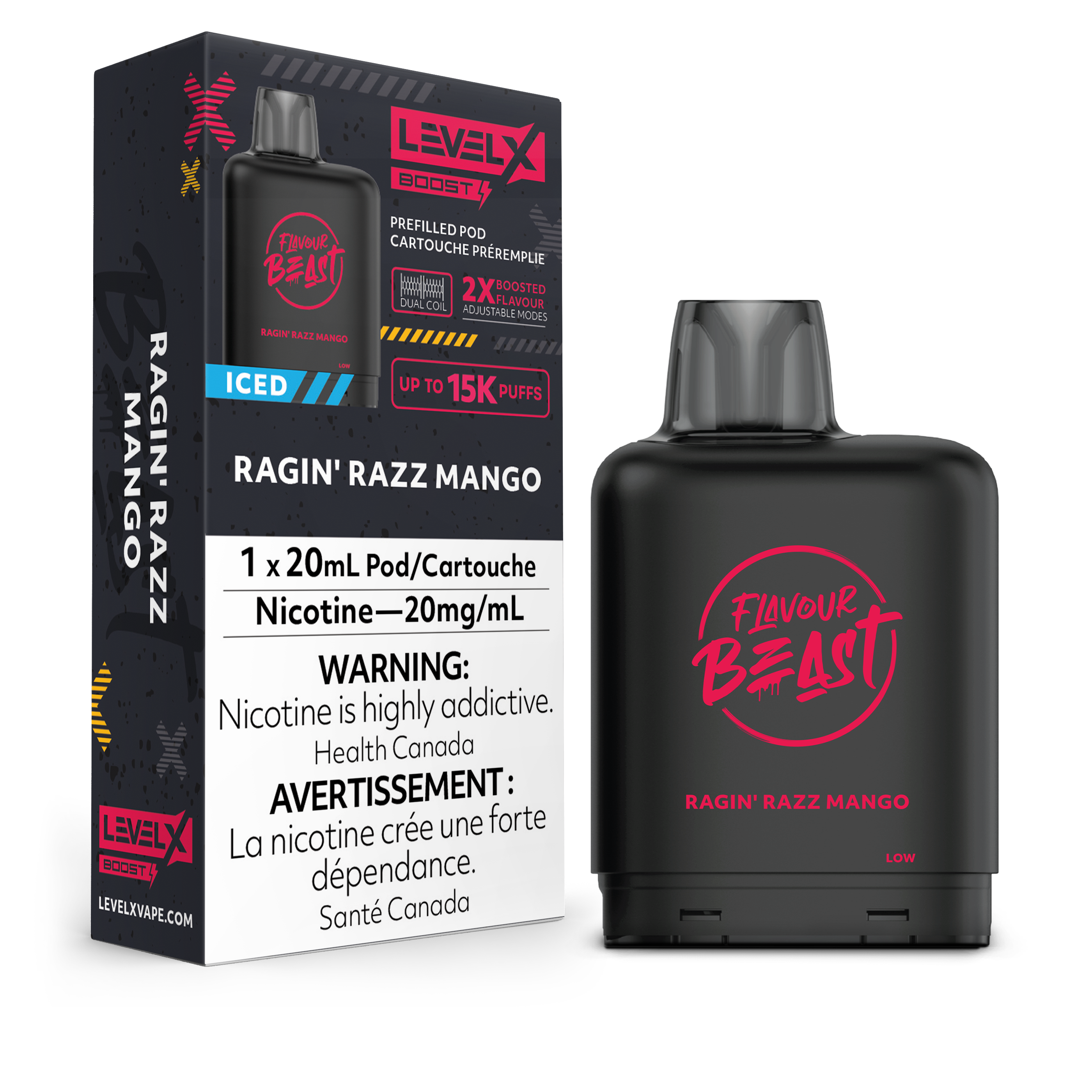 Mango Raz Pod Order Flavour Beast Ragin' Razz Mango Iced Level X Boost Pods | The ...