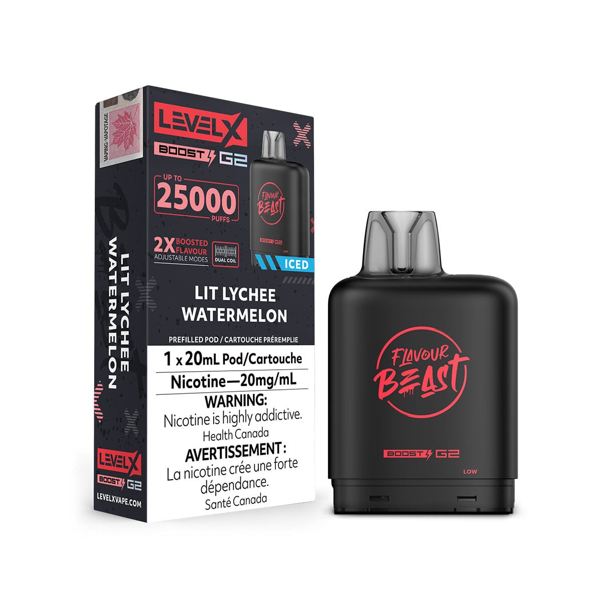 Level X Boost disposable vape pod with sleek modern design