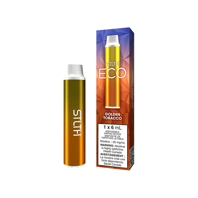 Discover the STLTH ECO Disposable — 6 mL e-liquid, 1000 mAh non-rechargeable battery, auto-draw simplicity and bold flavours for Canadian vapers.