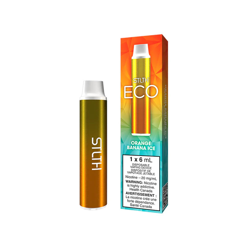 Discover the STLTH ECO Disposable — 6 mL e-liquid, 1000 mAh non-rechargeable battery, auto-draw simplicity and bold flavours for Canadian vapers.