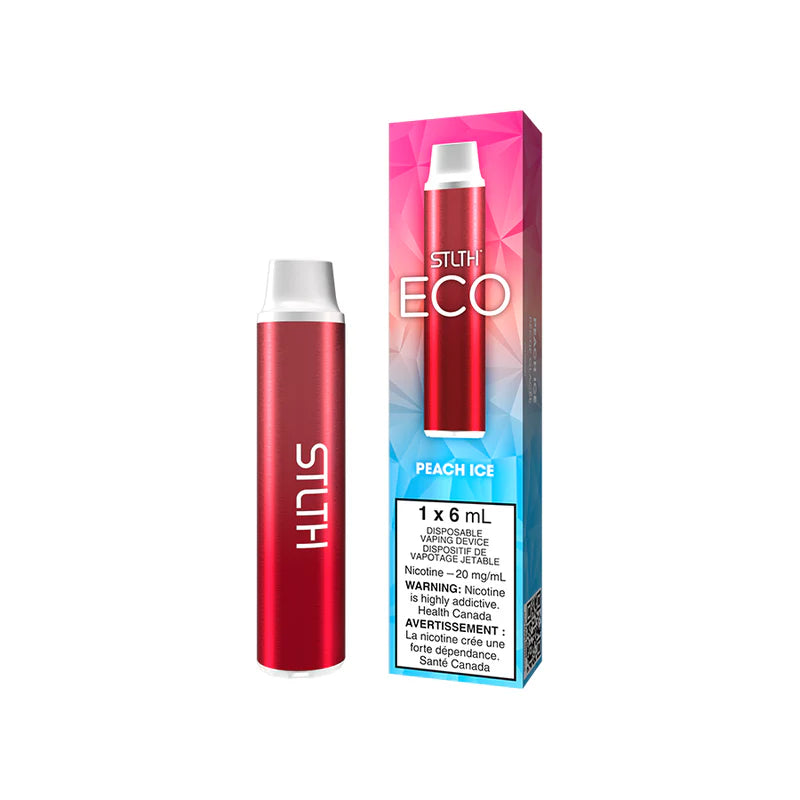 Discover the STLTH ECO Disposable — 6 mL e-liquid, 1000 mAh non-rechargeable battery, auto-draw simplicity and bold flavours for Canadian vapers.