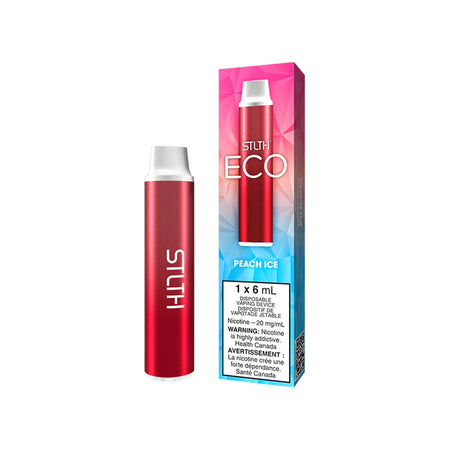 Discover the STLTH ECO Disposable — 6 mL e-liquid, 1000 mAh non-rechargeable battery, auto-draw simplicity and bold flavours for Canadian vapers.