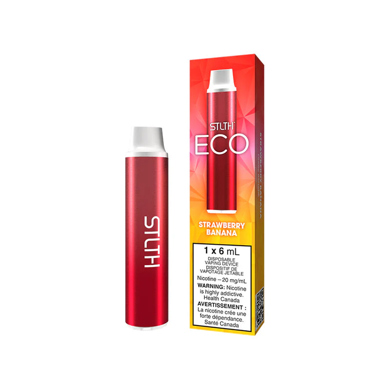 Discover the STLTH ECO Disposable — 6 mL e-liquid, 1000 mAh non-rechargeable battery, auto-draw simplicity and bold flavours for Canadian vapers.