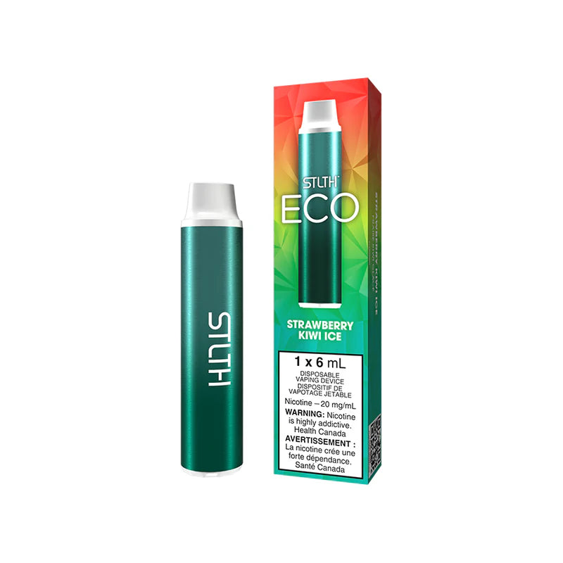Discover the STLTH ECO Disposable — 6 mL e-liquid, 1000 mAh non-rechargeable battery, auto-draw simplicity and bold flavours for Canadian vapers.