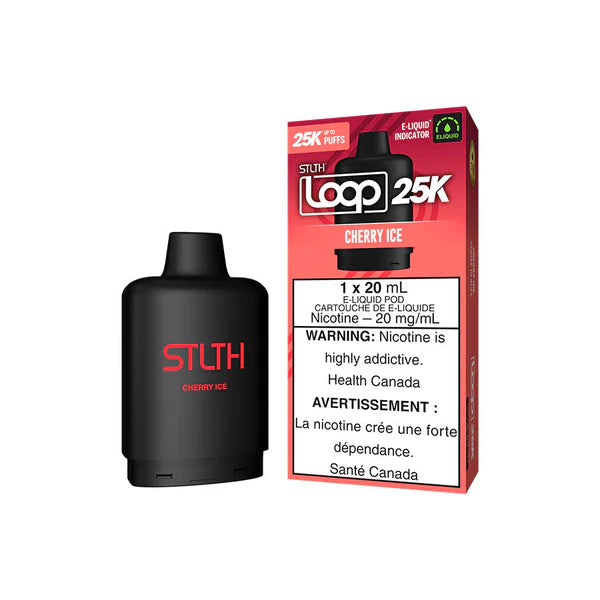 STLTH Loop 25K Cherry Ice 20mg 20mL E-Liquid Pod Cartridge