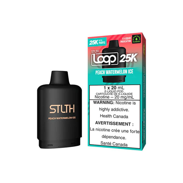 STLTH Loop 25K Peach Watermelon 20mg 20mL E-Liquid Pod Cartridge