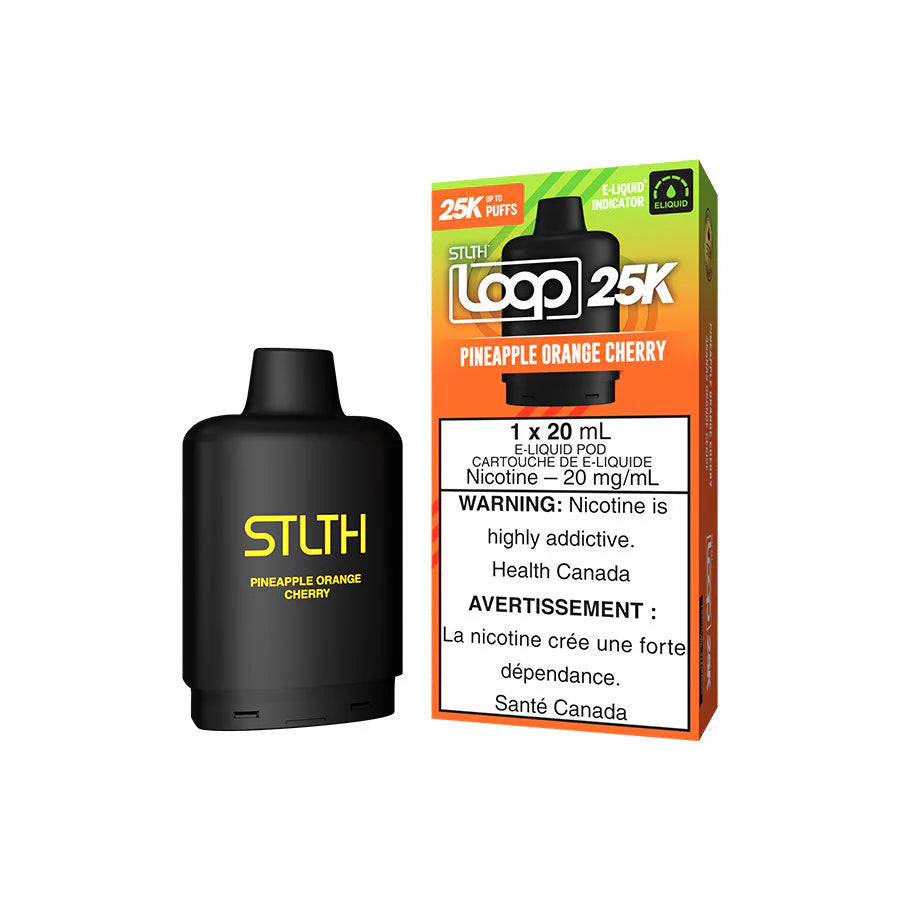 STLTH Loop 25K Pineapple Orange Cherry 20mg 20mL E-Liquid Pod Cartridge