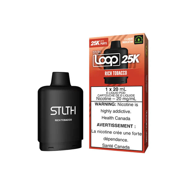 STLTH Loop 25K Rich Tobacco 20mg 20mL E-Liquid Pod Cartridge