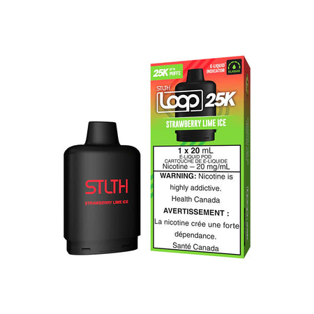 STLTH Loop 25K Strawberry Lime Ice 20mg 20mL E-Liquid Pod Cartridge