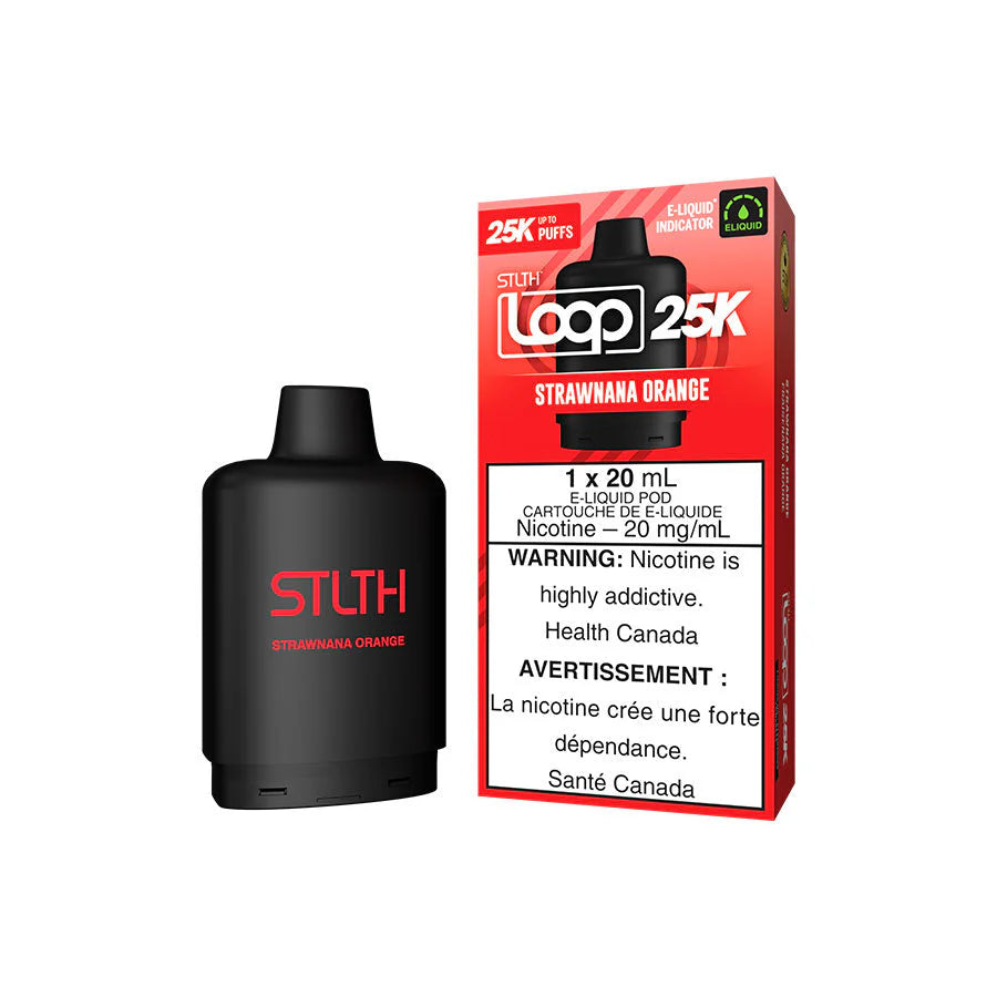 STLTH Loop 25K Strawnana Orange 20mg 20mL E-Liquid Pod Cartridge