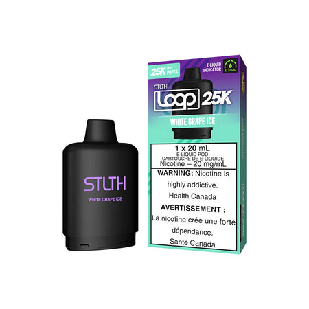 STLTH Loop 25K White Grape Ice 20mg 20mL E-Liquid Pod Cartridge