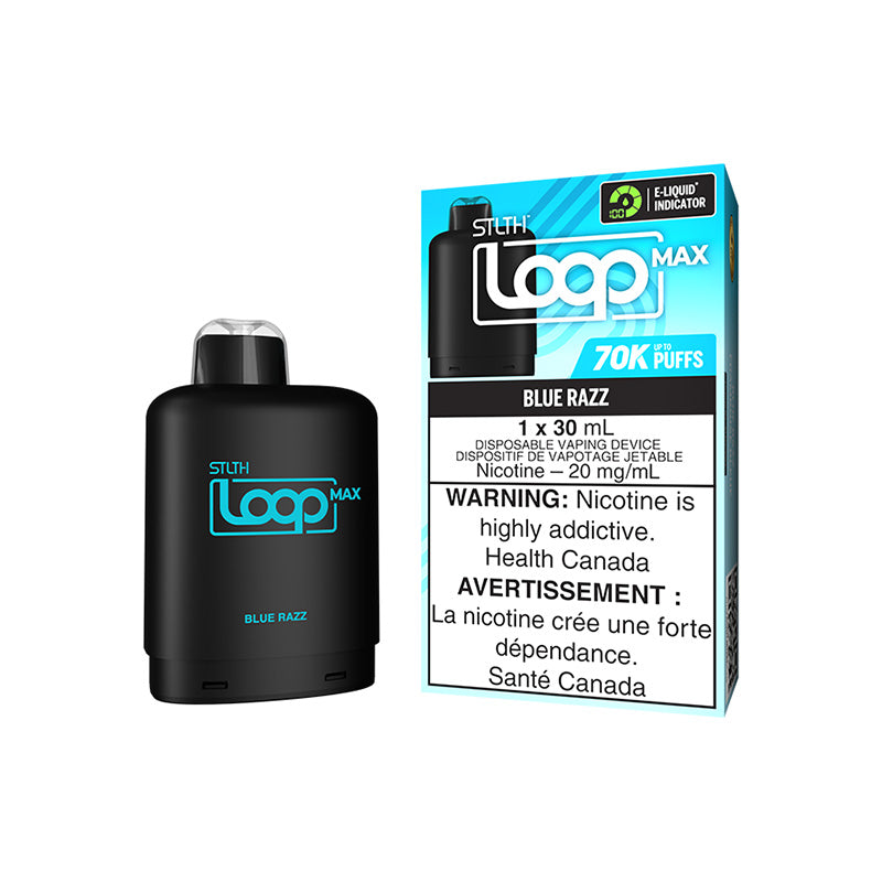 STLTH Loop Max 70K Blue Razz 20mg 30mL Disposable Vape Pod
