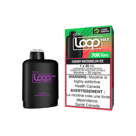 STLTH Loop Max 70K Cherry Watermelon Ice 20mg 30mL Disposable Vape Pod