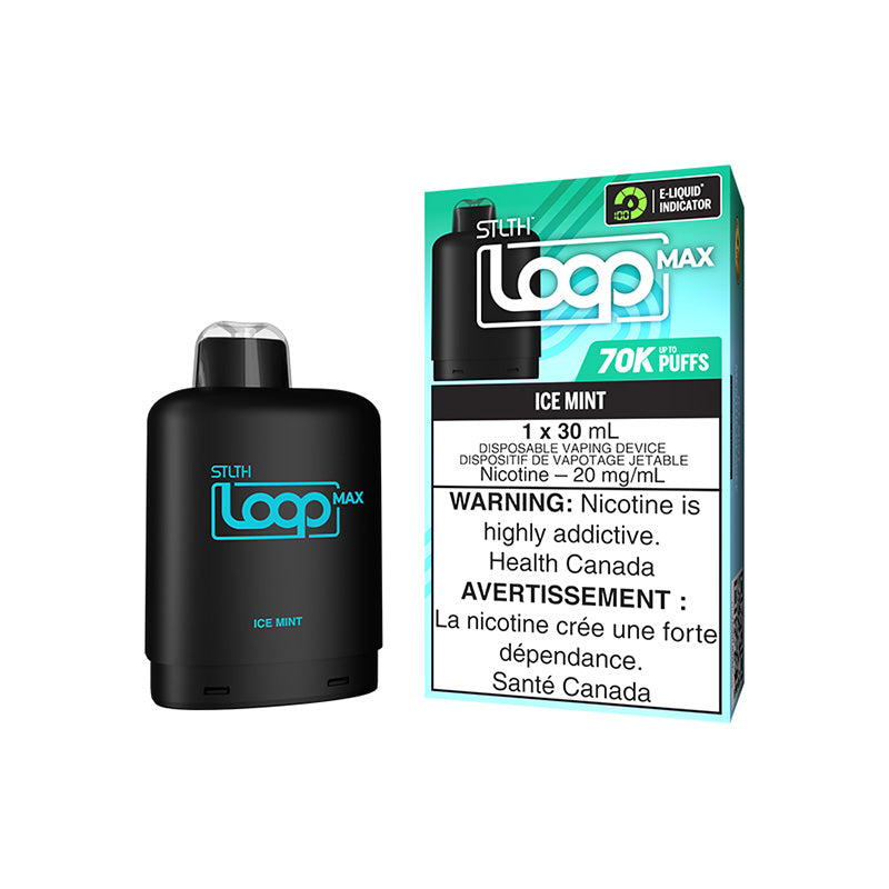 STLTH Loop Max 70K Ice Mint 20mg 30mL Disposable Vape Pod