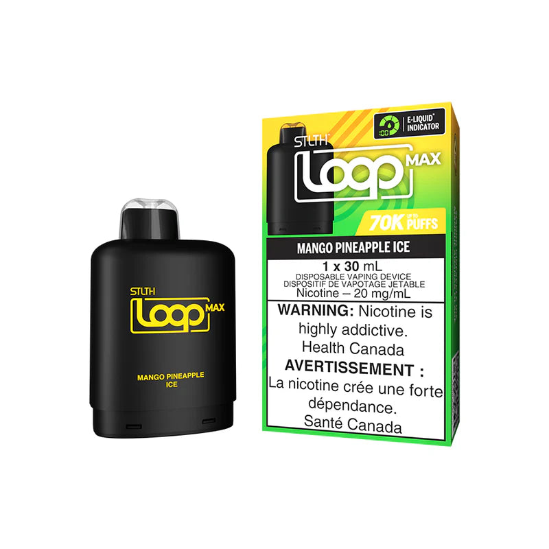 STLTH Loop Max 70K Mango Pineapple Ice 20mg 30mL Disposable Vape Pod