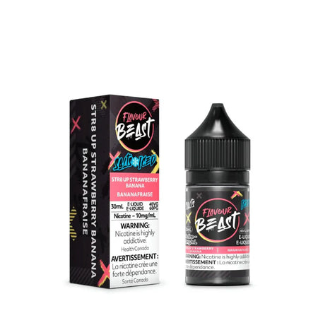Flavour Beast Str8 Up Strawberry Banana Salts 30mL salt nicotine e-liquid bottle
