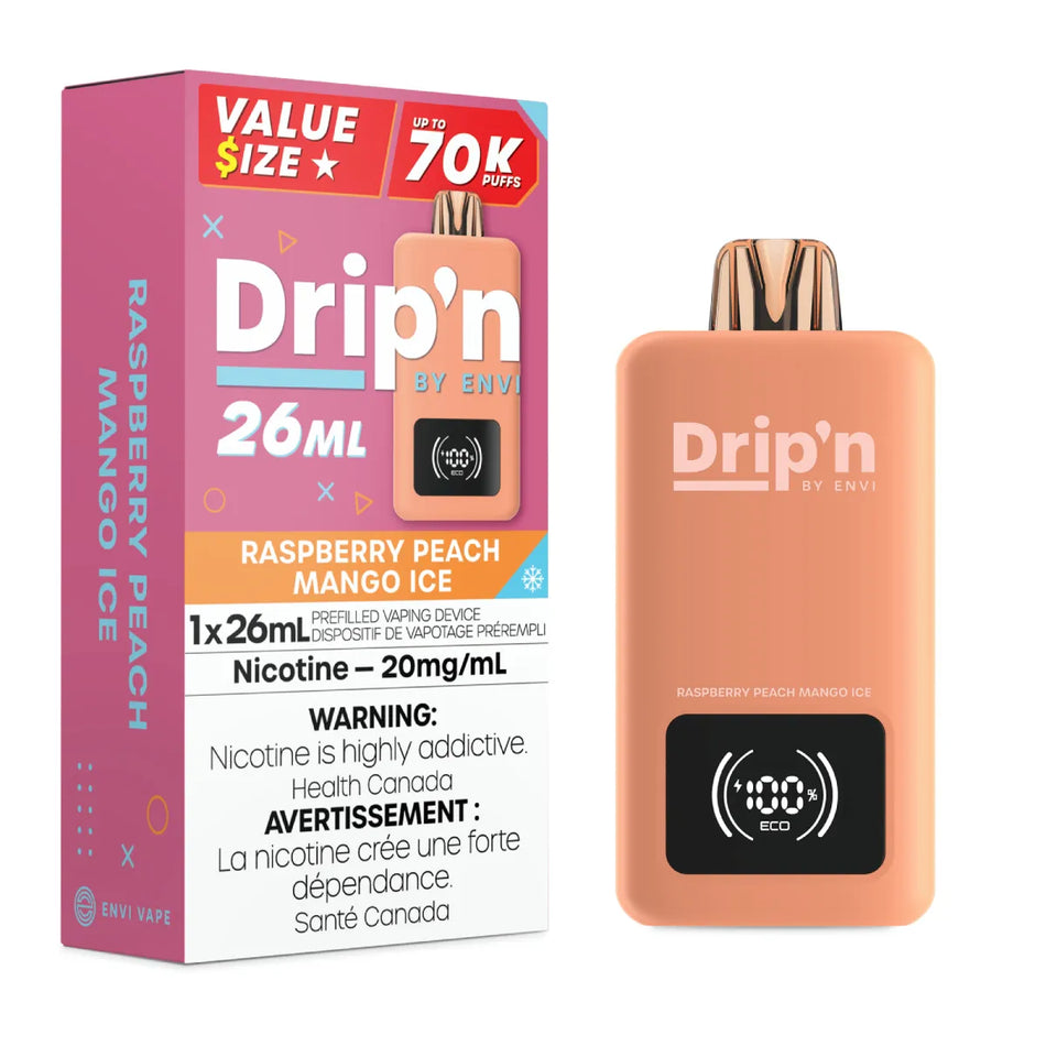 Drip'n 26ML Disposable - Raspberry Peach Mango Iced