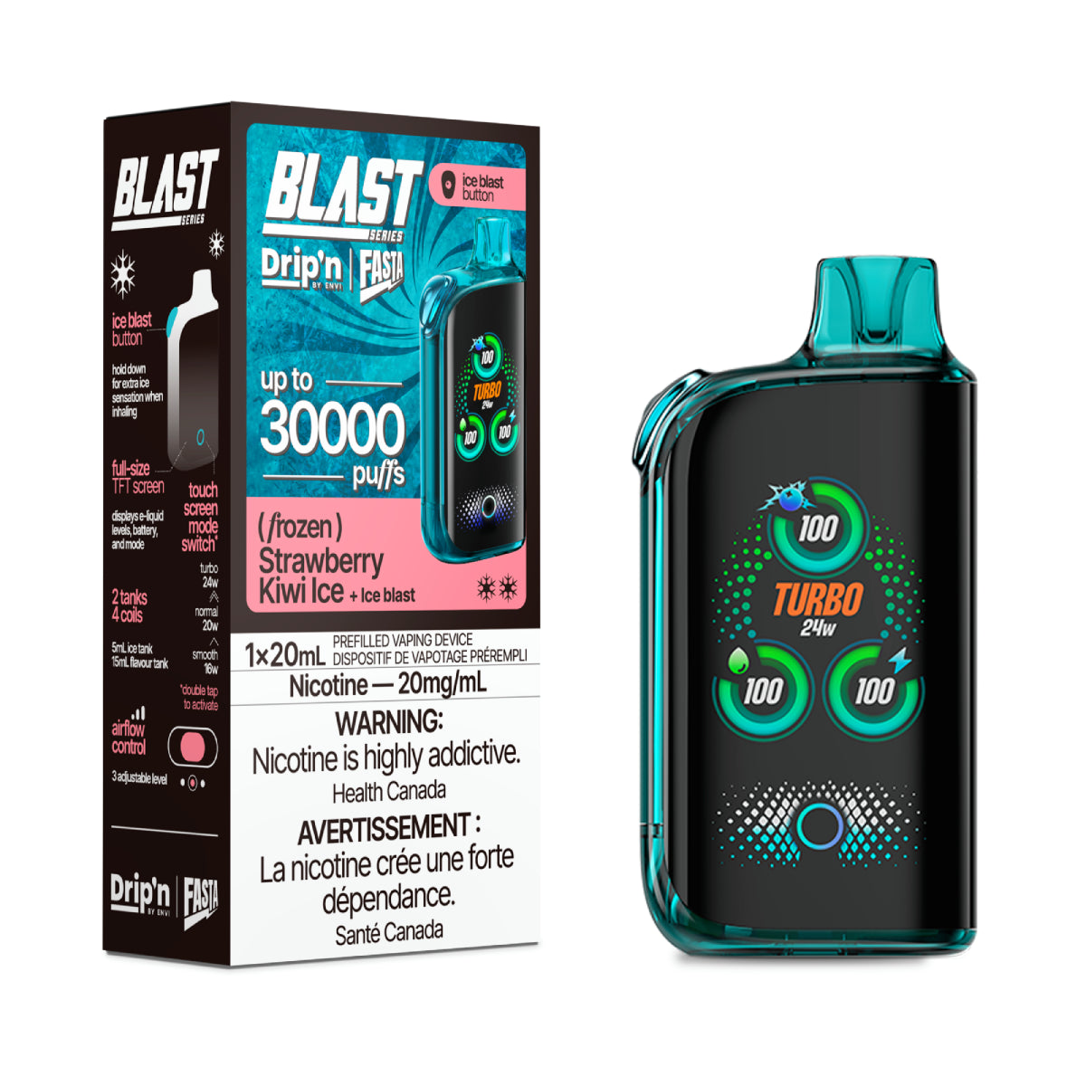 Drip'n Blast 30K - Strawberry Kiwi Ice