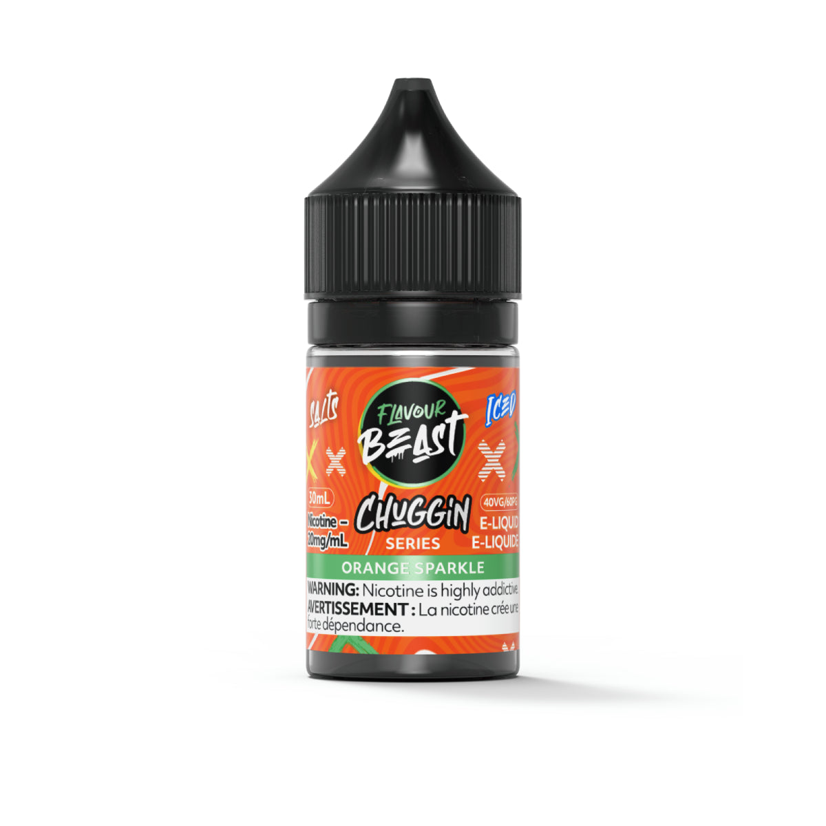 Flavour Beast Chuggin' Orange Sparkle Salts 30mL salt nicotine e-liquid bottle