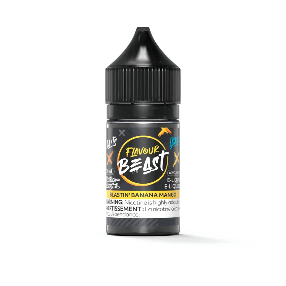 Flavour Beast Blastin' Banana Mango Iced Salts 30mL salt nicotine e-liquid bottle