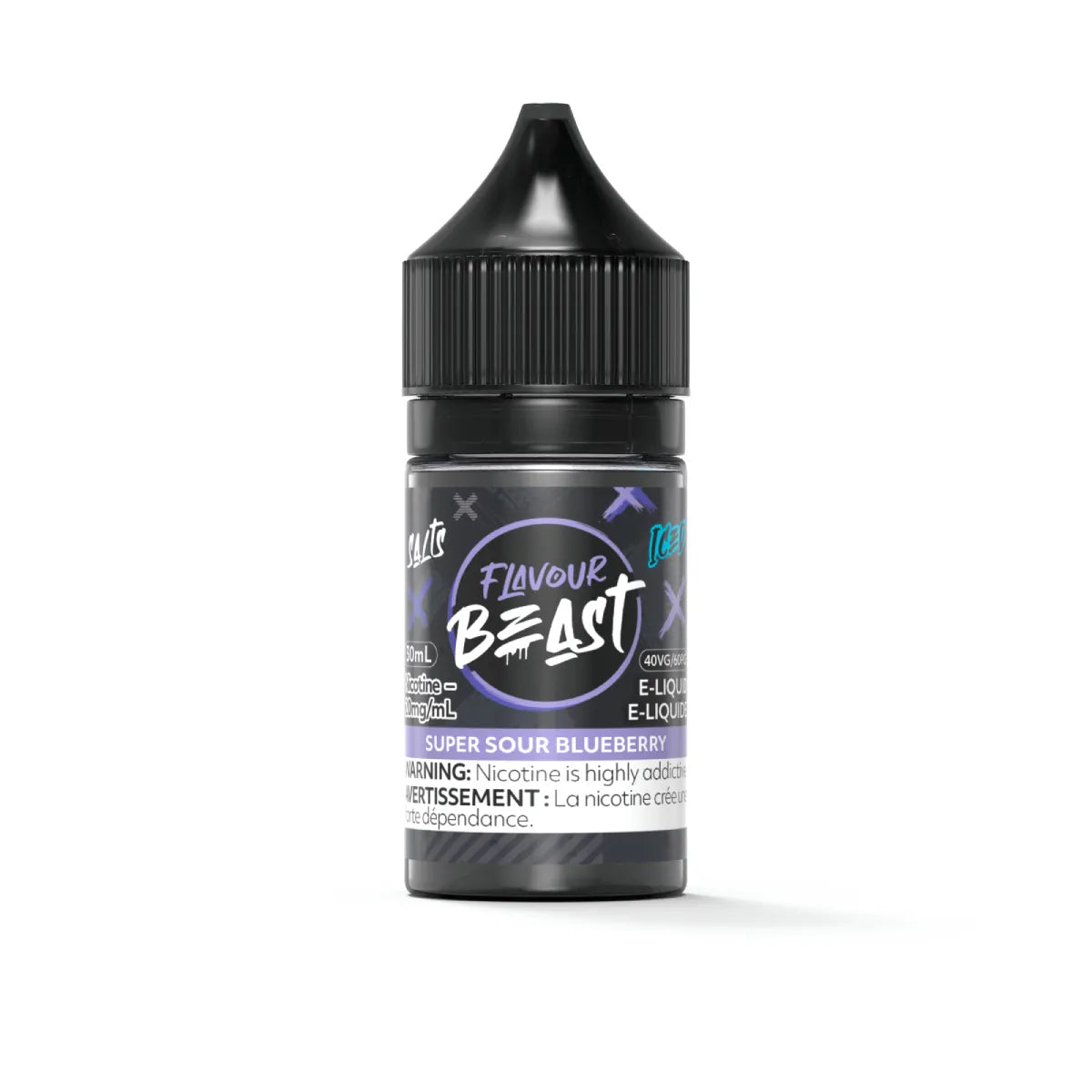 Flavour Beast Super Sour Blueberry Salts 30mL salt nicotine e-liquid bottle