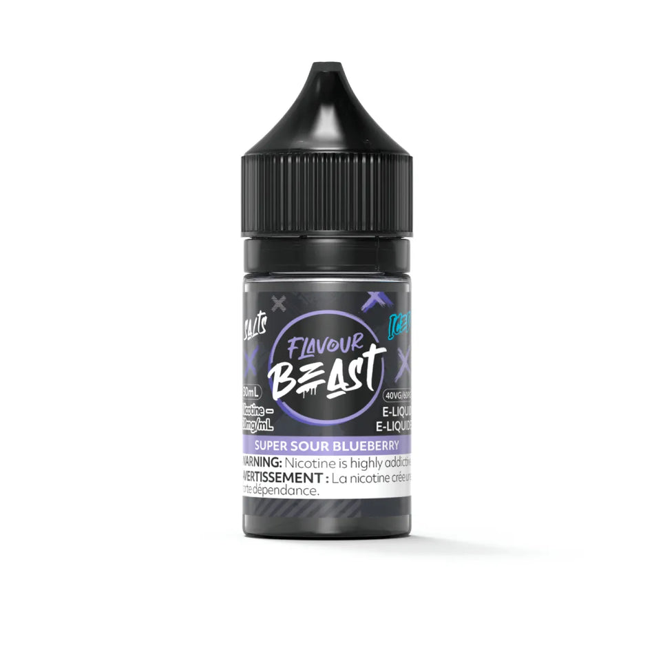 Flavour Beast Super Sour Blueberry Salts 30mL salt nicotine e-liquid bottle