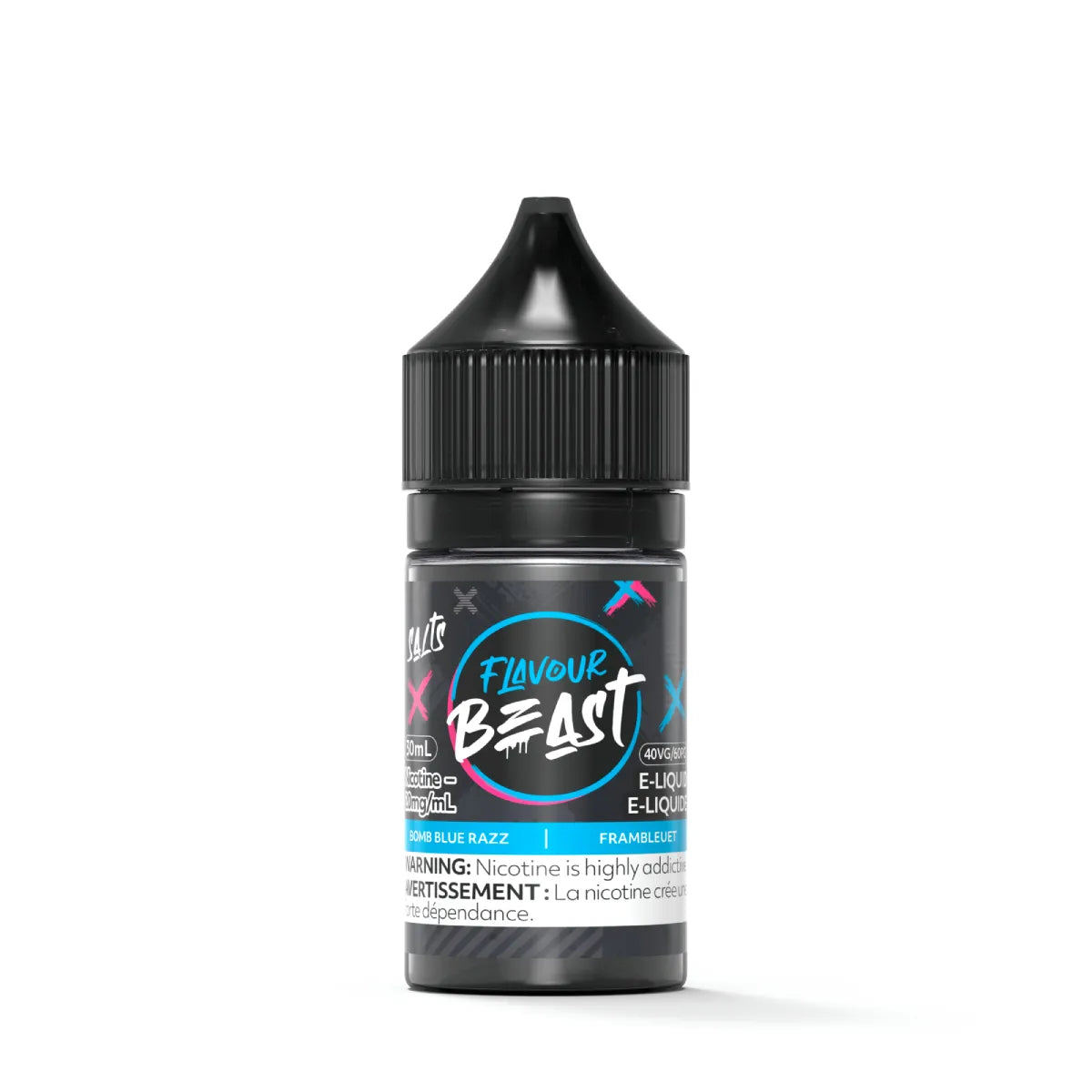 Flavour Beast Bomb Blue Razz Salts 30mL salt nicotine e-liquid bottle