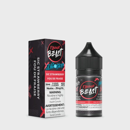 Flavour Beast Sic Strawberry Iced Salts 30mL salt nicotine e-liquid bottle