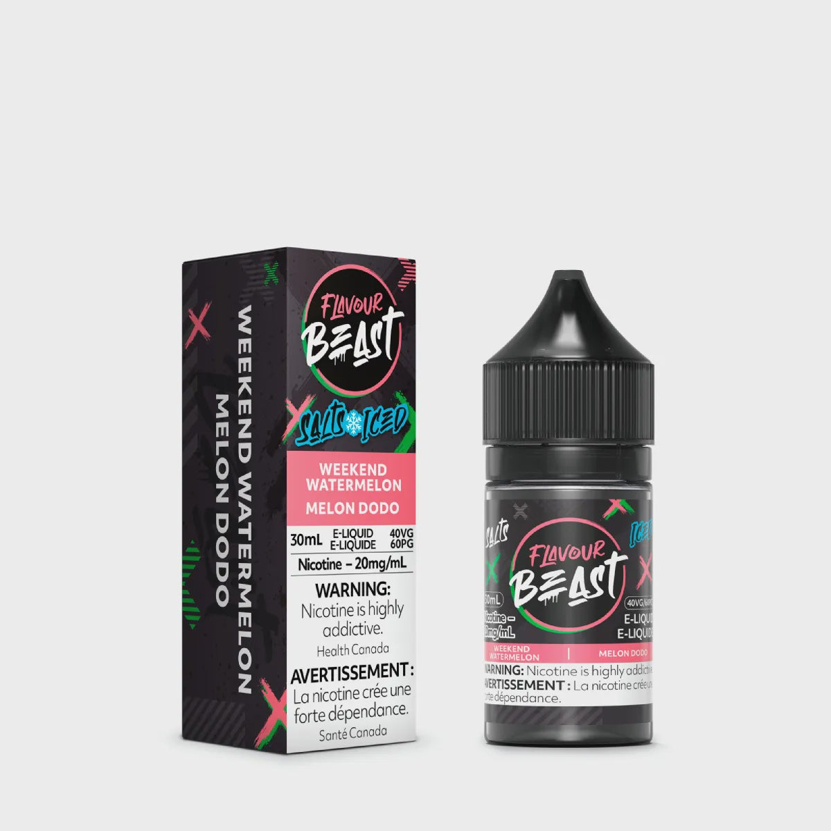 Flavour Beast Weekend Watermelon Salts 30mL salt nicotine e-liquid bottle