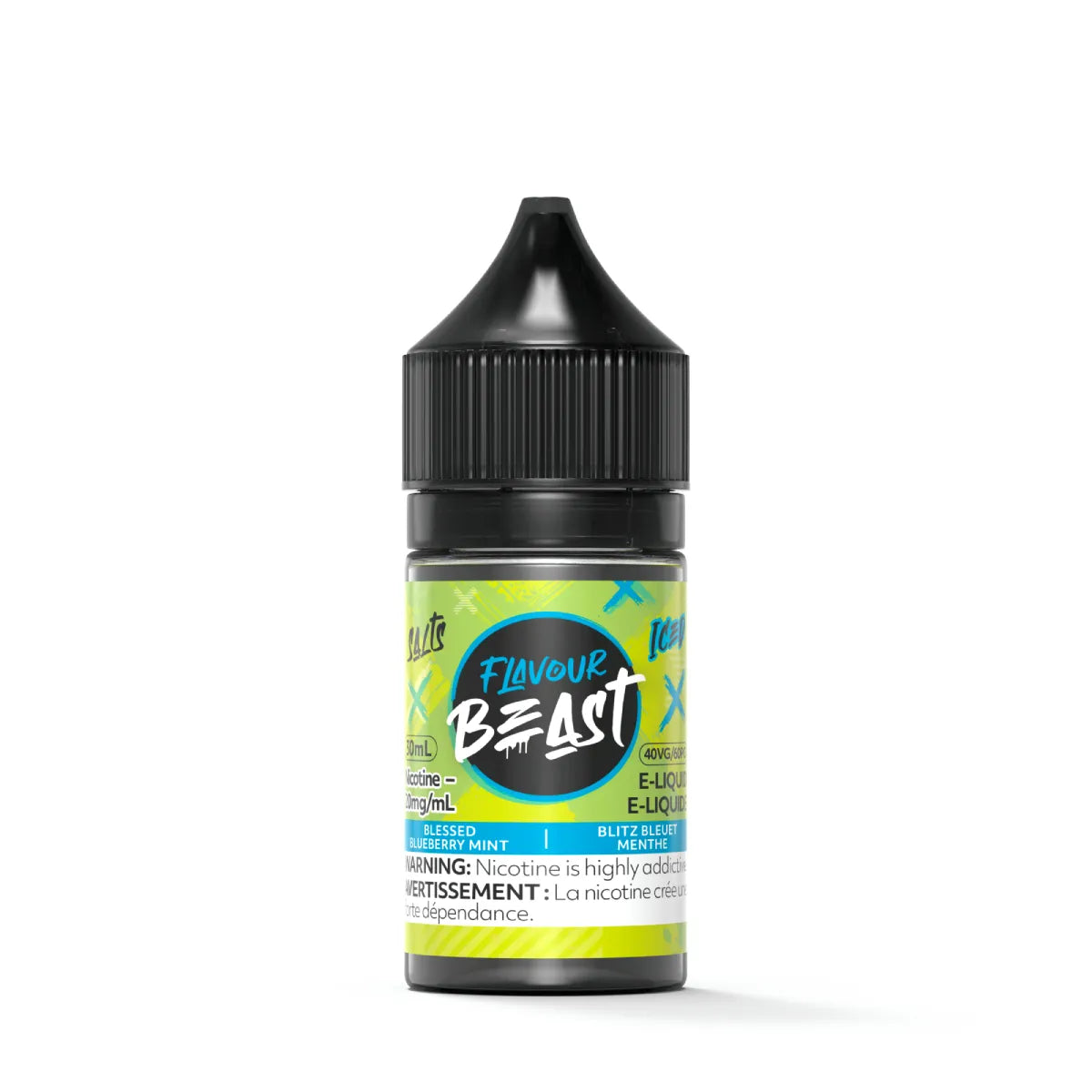 Flavour Beast Blessed Blueberry Mint Salts 30mL salt nicotine e-liquid bottle