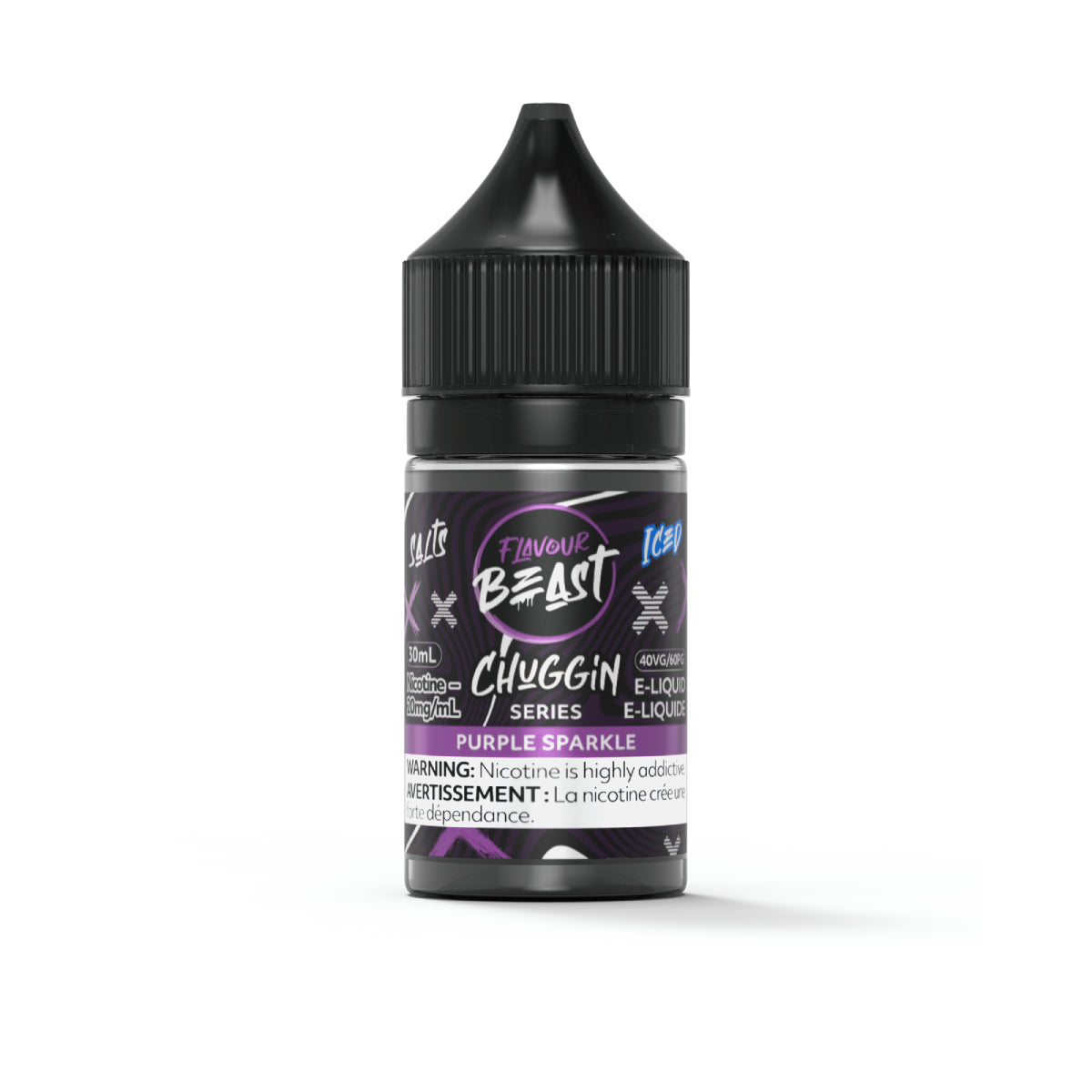 Flavour Beast Chuggin' Purple Sparkle Salts 30mL salt nicotine e-liquid bottle