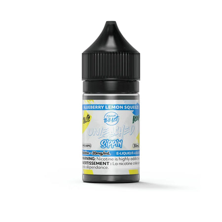 Flavour Beast Unleashed Blueberry Lemon Squeeze Salts 30mL salt nicotine e-liquid bottle and box