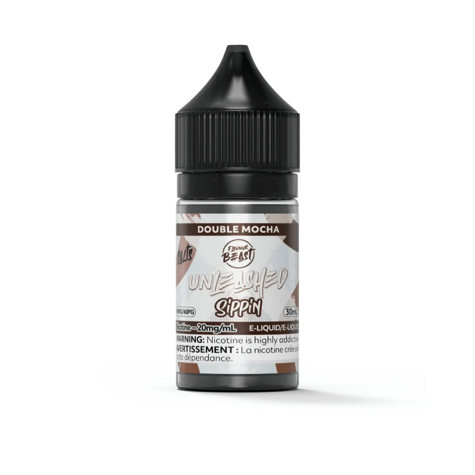 Flavour Beast Unleashed Double Mocha Salts 30mL salt nicotine e-liquid bottle and box