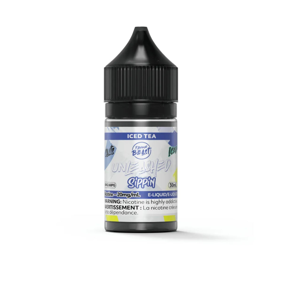Flavour Beast Unleashed Iced Tea Salts 30mL salt nicotine e-liquid bottle and box