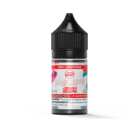 Flavour Beast Unleashed Red Lightning Salts 30mL salt nicotine e-liquid bottle and box