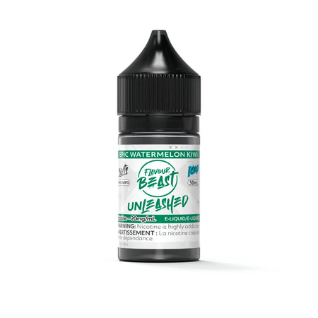 Flavour Beast Unleashed Epic Watermelon Kiwi Salts 30mL salt nicotine e-liquid bottle and box
