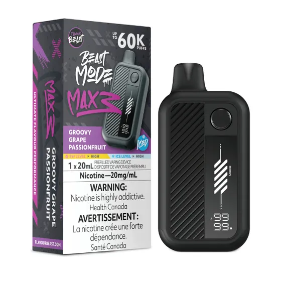 Flavour Beast Beast Mode Max 3 -  Groovy Grape Passionfruit Iced