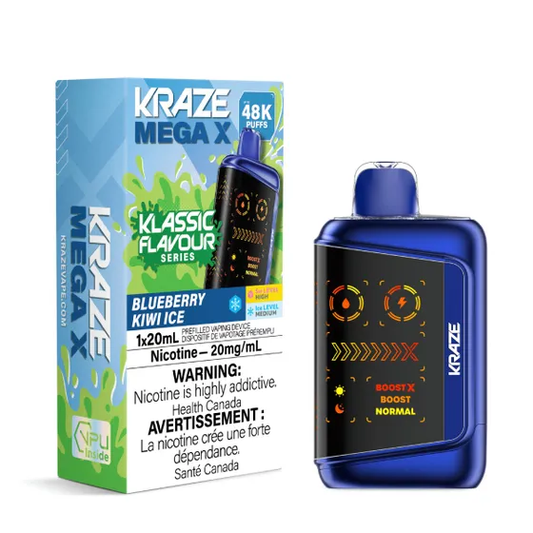 Kraze Mega X - Blueberry Kiwi Ice