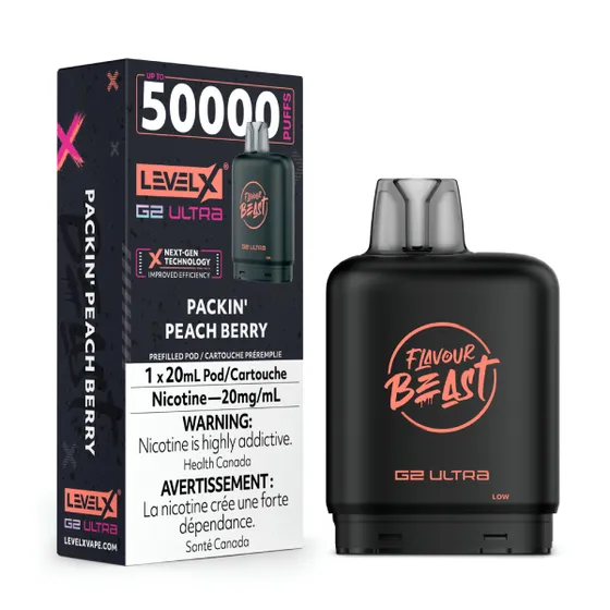 Level X G2 Ultra - Flavour Beast - Packin' Peach Berry