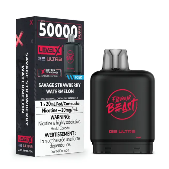 Level X G2 Ultra - Flavour Beast - Savage Strawberry Watermelon Iced