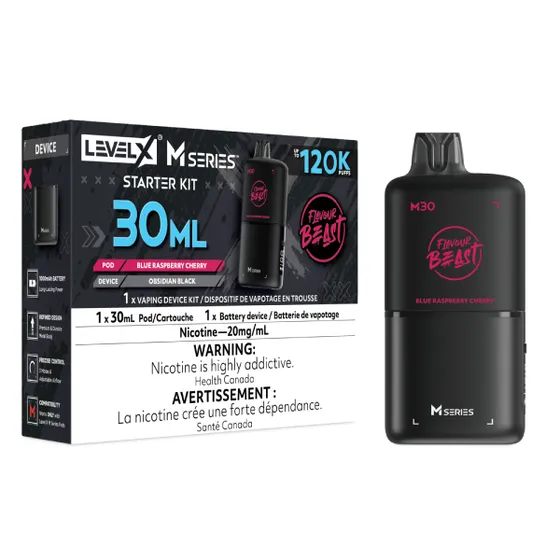 Level X Flavour Beast M Series Starter Kit - Blue Raspberry Cherry
