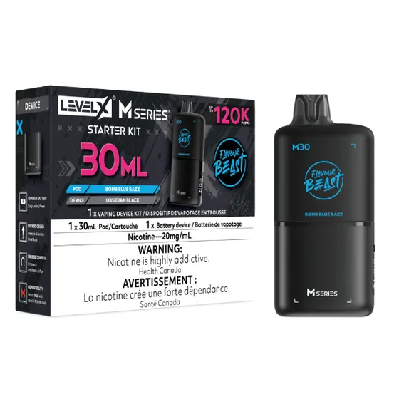 Level X Flavour Beast M Series Starter Kit - Bomb Blue Razz