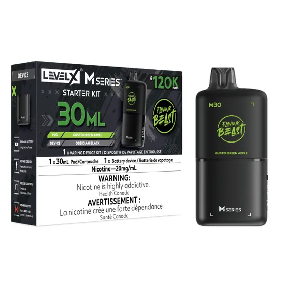 Level X Flavour Beast M Series Starter Kit - Gusto Green Apple