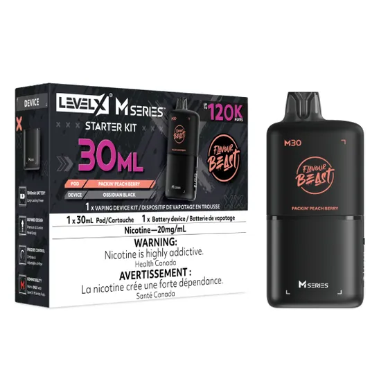 Level X Flavour Beast M Series Starter Kit - Packin' Peach Berry