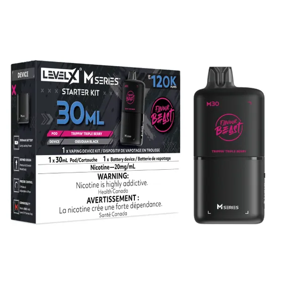 Level X Flavour Beast M Series Starter Kit - Trippin' Triple Berry
