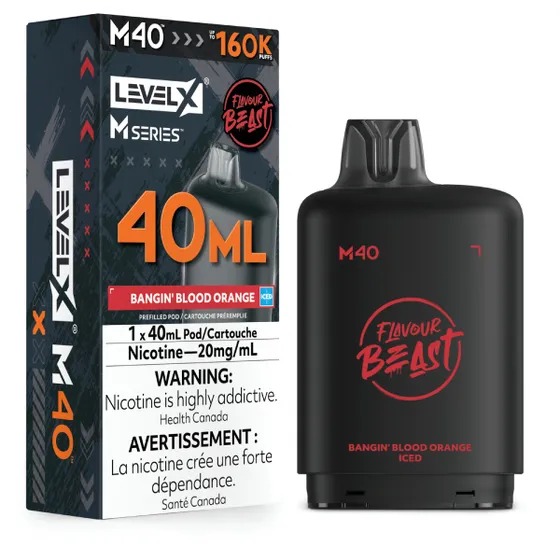 Level X Flavour Beast M Series 40ml - Bangin' Blood Orange Iced