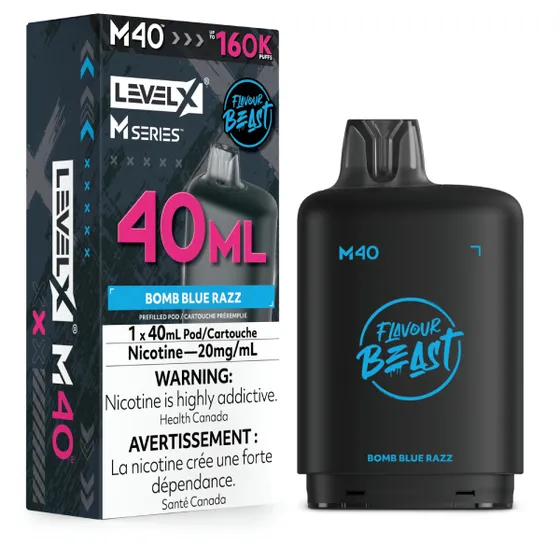 Level X Flavour Beast M Series 40ml - Bomb Blue Razz