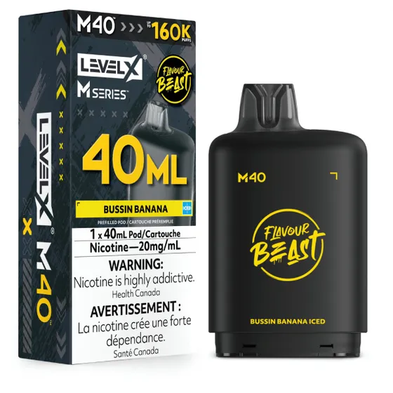 Level X Flavour Beast M Series 40ml - Bussin Banana Iced